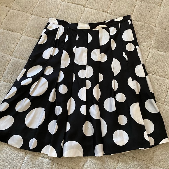 100% Silk Club Monaco Polka Dot Skirt - size 4 - Picture 1 of 11
